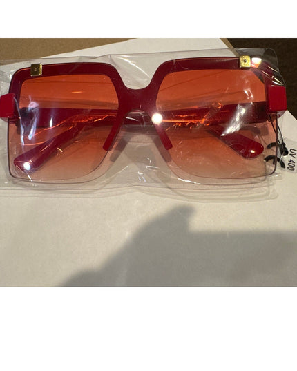 Women's RED Fashion Shield Sunglasses UV400 Protection NewRed