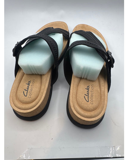 Clark sandals BRYNN MADI black leather sandals size 10 M nwt