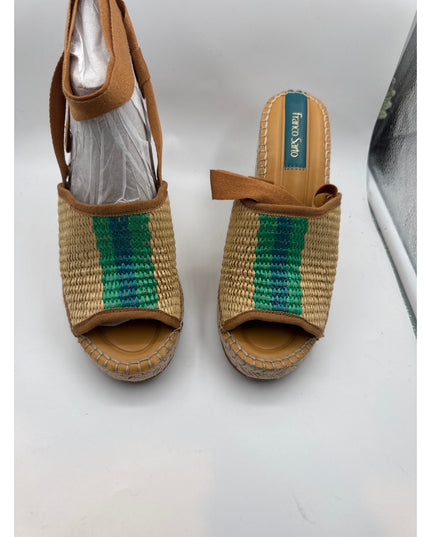 Franco Sarto L Dash Wedge Sandals Sierra Natural FB Women's Size 7 New