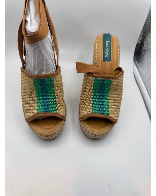 Franco Sarto L Dash Wedge Sandals Sierra Natural FB Women's Size 7 New
