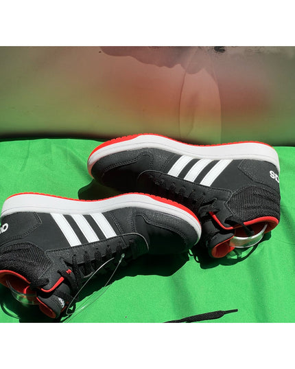 Adidas Hoops Mid 2.0 Jr Kids Black Sneaker B75743 Size 6 NWOB