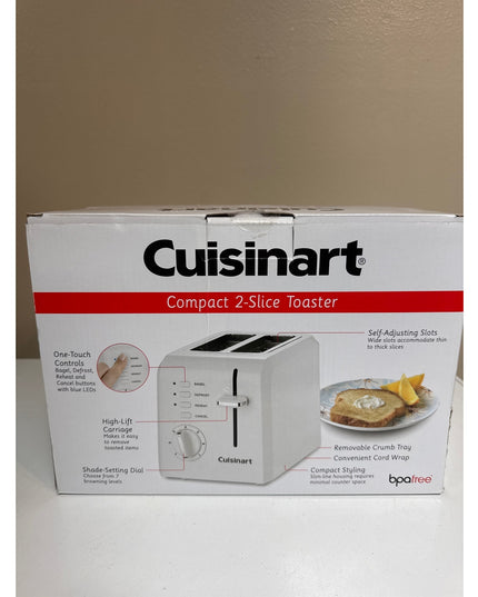 Cuisinart CPT-122 2-Slice Compact Toaster White Open Box