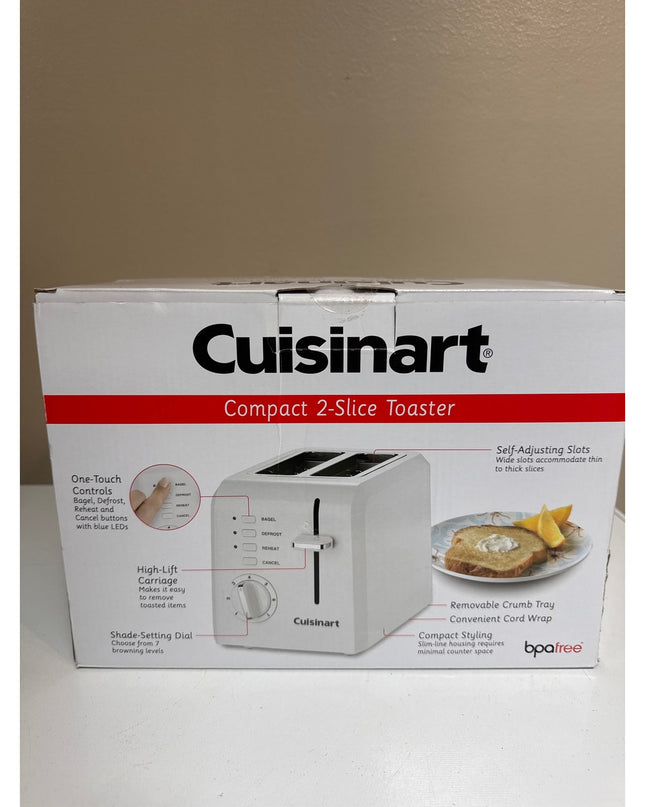 Cuisinart CPT-122 2-Slice Compact Toaster White Open Box