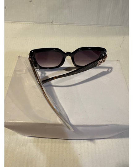 SUNGLASSES HIGH FASHION Tortoiseshell TEXTURED LINKED TEMPLES UV 400 Protection