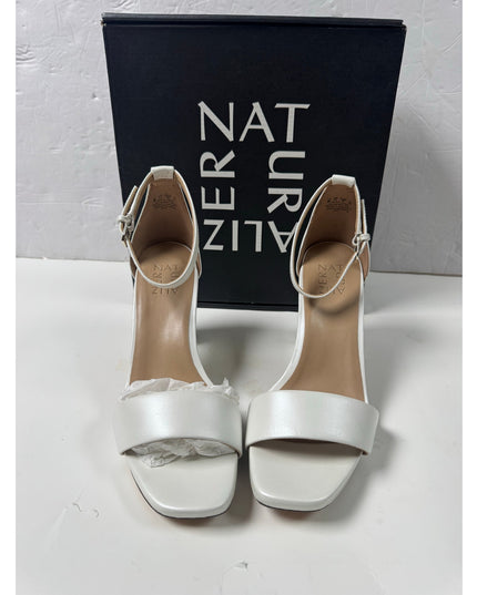 Naturalizer womens Joy Heeled Sandal White leather size 9 M new