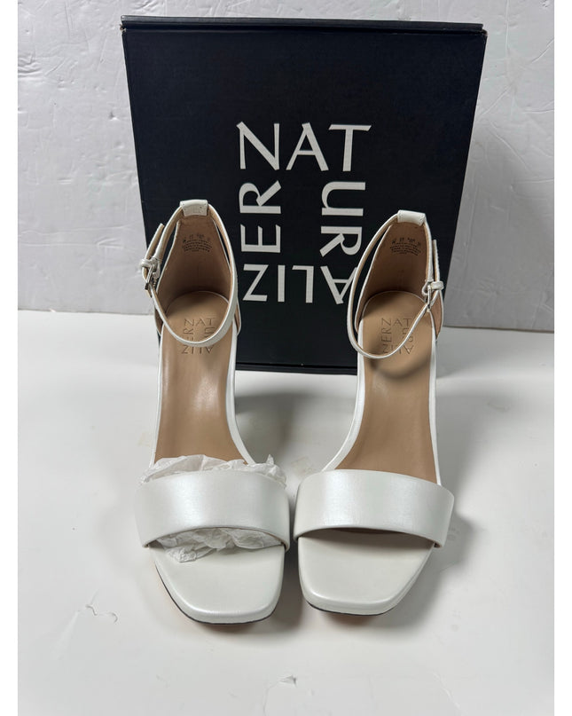 Naturalizer womens Joy Heeled Sandal White leather size 9 M new