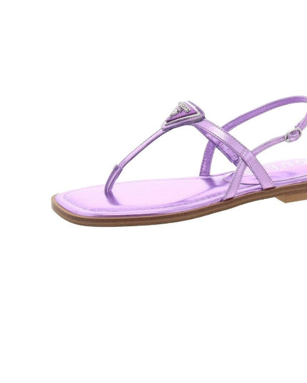 Guess Womens Rainey Faux Leather Logo T-Strap Sandals 9.5 M dark pink 650 new