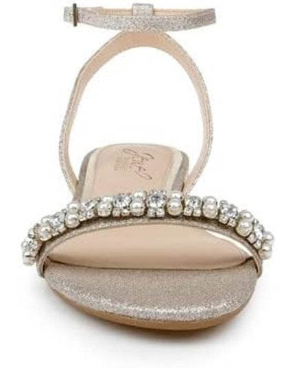 Badgley Mischka Daria Women's Silver Heeled flat Sandal 8.5M NWT