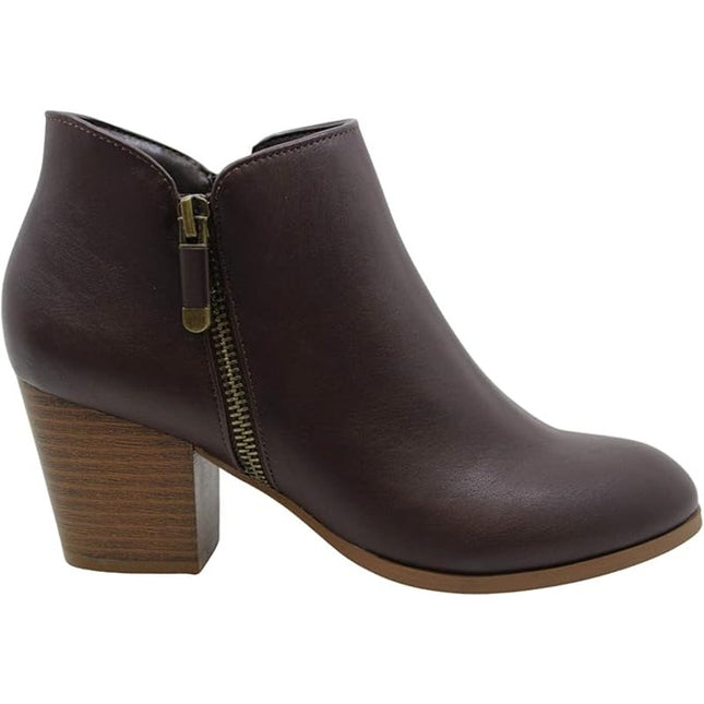 Style & Co Masrina Women's Brown Closed Toe Ankle Bootie 7W New