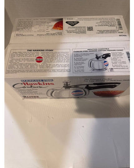 Hawkins Contura 2 Litre Pressure Cooker Silver STAINLESS STEELNIB