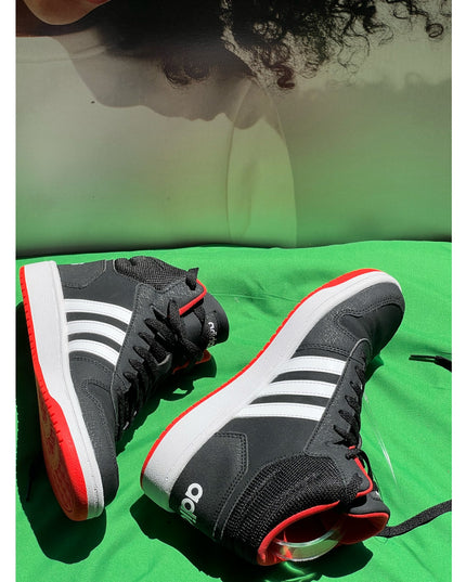 Adidas Hoops Mid 2.0 Jr Kids Black Sneaker B75743 Size 6 NWOB