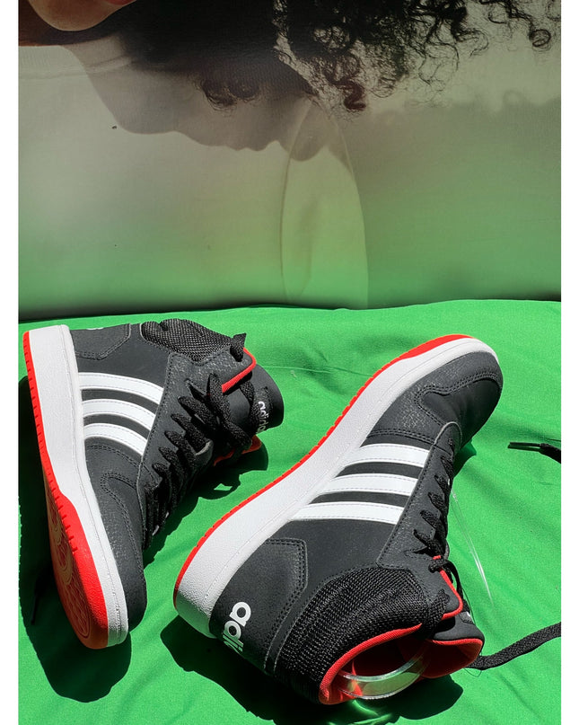 Adidas Hoops Mid 2.0 Jr Kids Black Sneaker B75743 Size 6 NWOB
