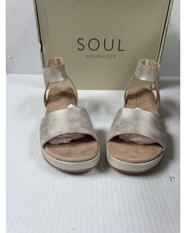 Soul Naturalizer Deara Women's Light Gold Platform Flat Sandal 6M