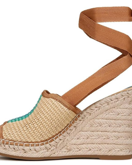 Franco Sarto L Dash Wedge Sandals Sierra Natural FB Women's Size 7 New