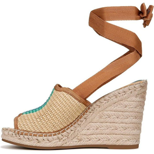 Franco Sarto L Dash Wedge Sandals Sierra Natural FB Women's Size 7 New