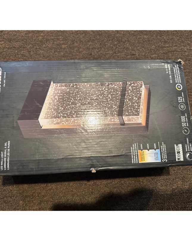 Artika Skyler LED Indoor Outdoor Wall Sconce Lantern Black NIB