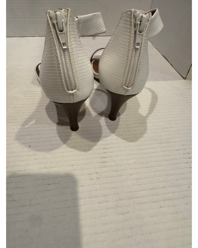 Style & Co Paycee Women's White Faux Leather Dress Sandal 7.5M