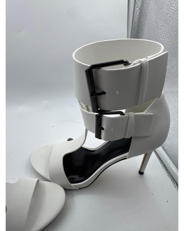 A.A.J by Aminah Zahara Double Buckle T-Strap Sandals Women's Size 7M New