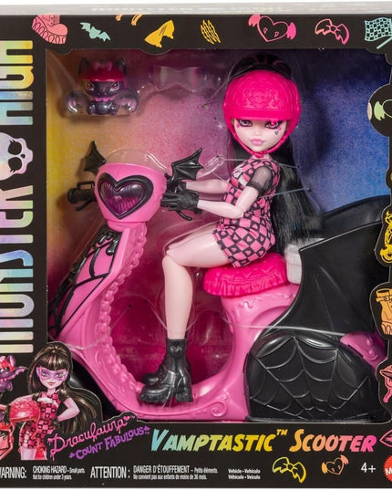 Monster High Draculaura Count Fabulous Vamptastic Scooter Set NIB