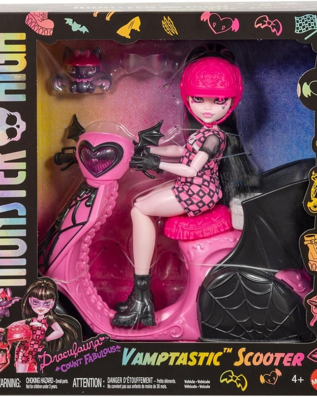Monster High Draculaura Count Fabulous Vamptastic Scooter Set NIB