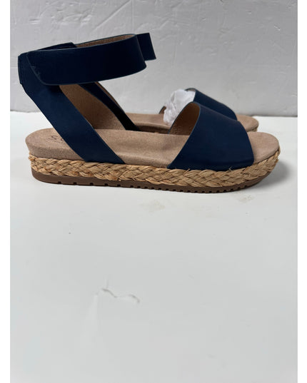SOUL Naturalizer Womens Deara Platform Flat Sandals - 9.5 Medium  blue new