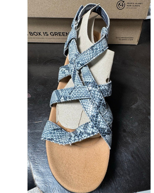 Clarks Merliah Rose Women's Snake Print Strappy Sandal 11