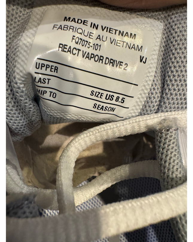 Nike Vapor Drive 2 Turf Field sneaker Cleat White Gray M8.5 W10
