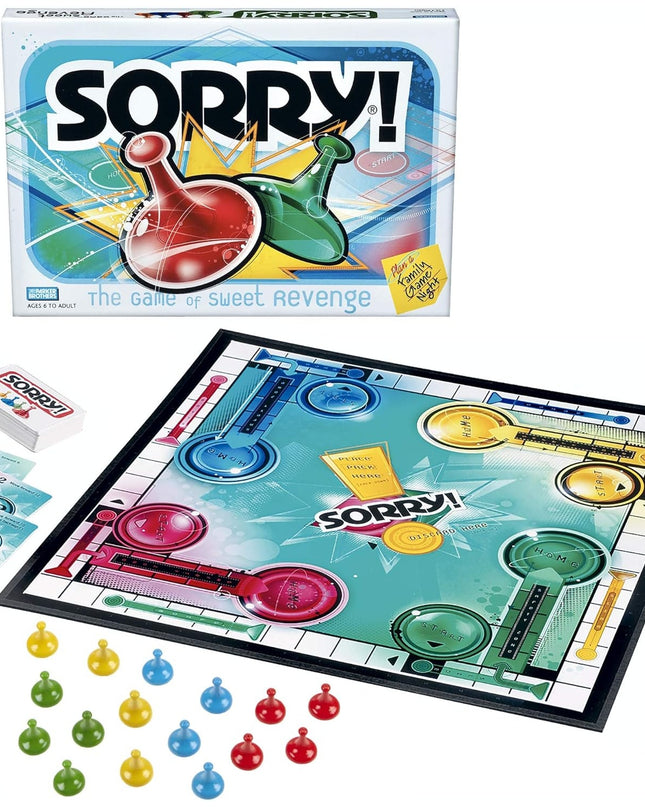 Hasbro Gaming Sorry! Family Board Games for Kids and Adults, 2 to 4 Players,