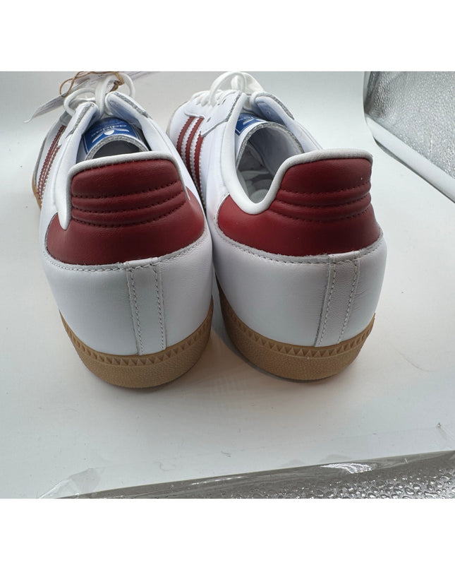 Adidas Samba OG Men's White Burgundy Leather Sneaker 13 NWOB
