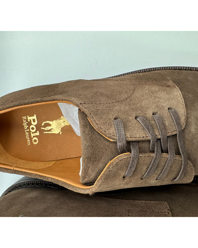 Polo Ralph Lauren Asher Men's Brown Suede Derby Dress Shoe 7D NWT