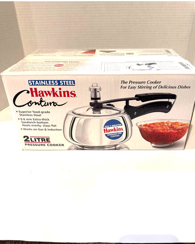 Hawkins Contura 2 Litre Pressure Cooker Silver STAINLESS STEELNIB