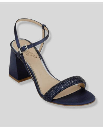 Jewel Badgley Mischka Earlene Navy Blue Sandals Women's Size 7 New