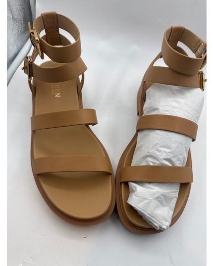 Lauren Ralph Lauren Kayleen Nappa Leather Sandals Buff Women's 6.5 New