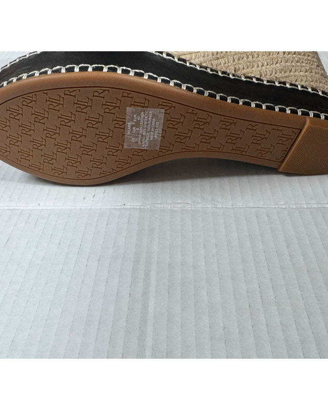 Lauren Ralph Lauren Hilarie Black Espadrille Sandal 10B NWT