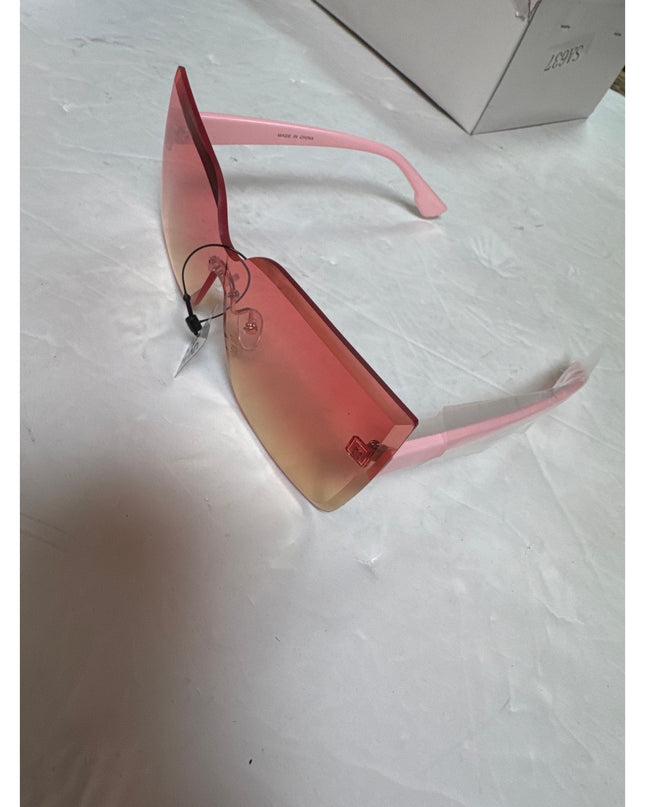 Cat Eye Sunglasses UV400 Women pink tent Lens pink Temple New