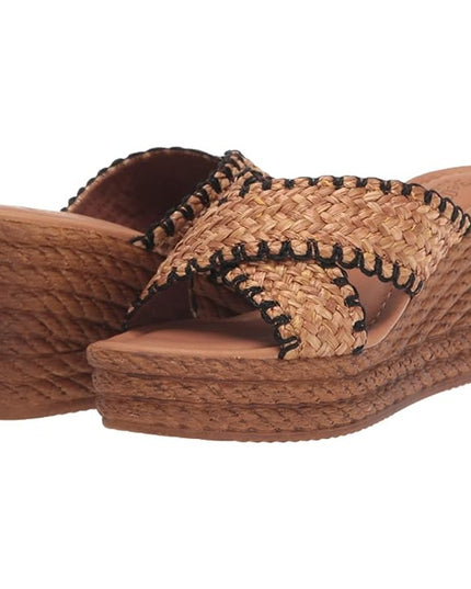Bella Vita Geo-Italy Women's Tan Made in Italy Wedge Size 12 New