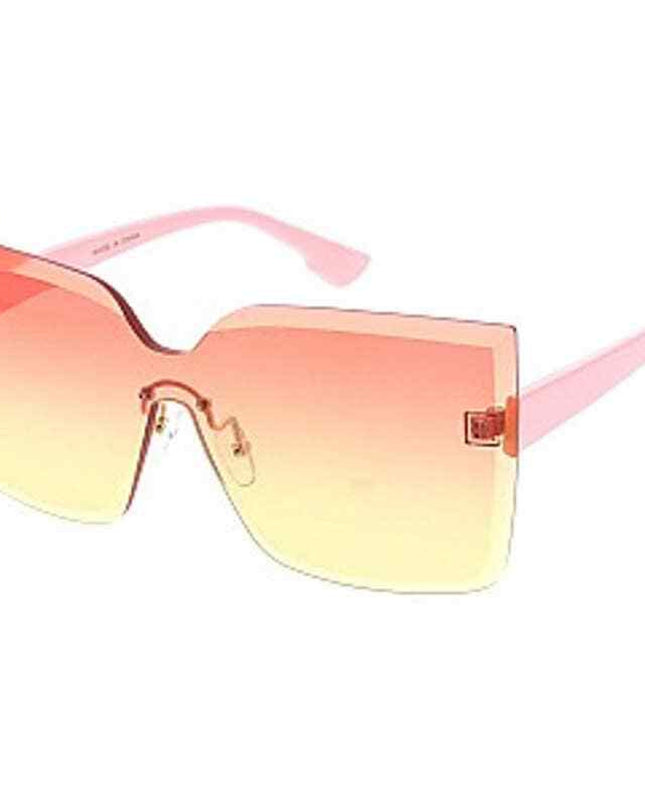 Cat Eye Sunglasses UV400 Women pink tent Lens pink Temple New