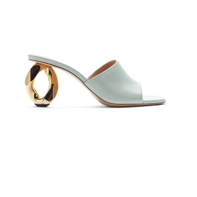 JW Anderson Chain Leather Mule Sandal White EU38 US8 NWOB