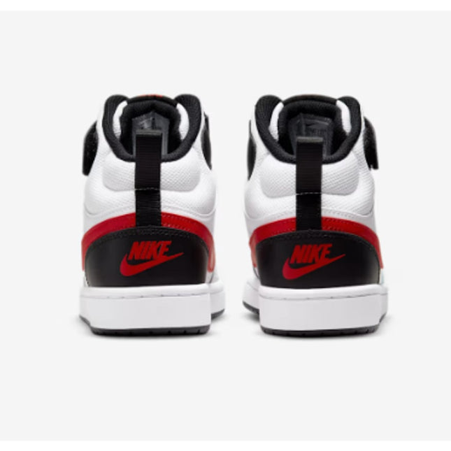 Nike Court Borough Mid 2 kids Shoes 6.5 YOUTH NWOB red, black, white