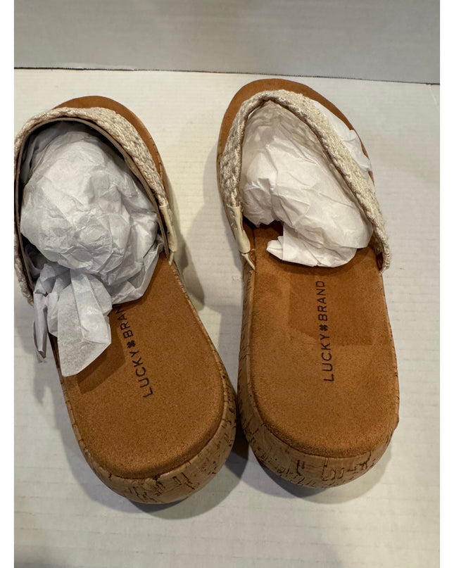 Lucky Brand Jaslene Women's Tan Platform Thong Sandal 9.5M NWOB