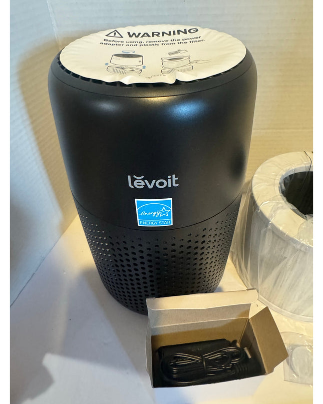 Levoit Core Mini-P Air Purifier Black HEPA Compact Bedroom NIB distressed box