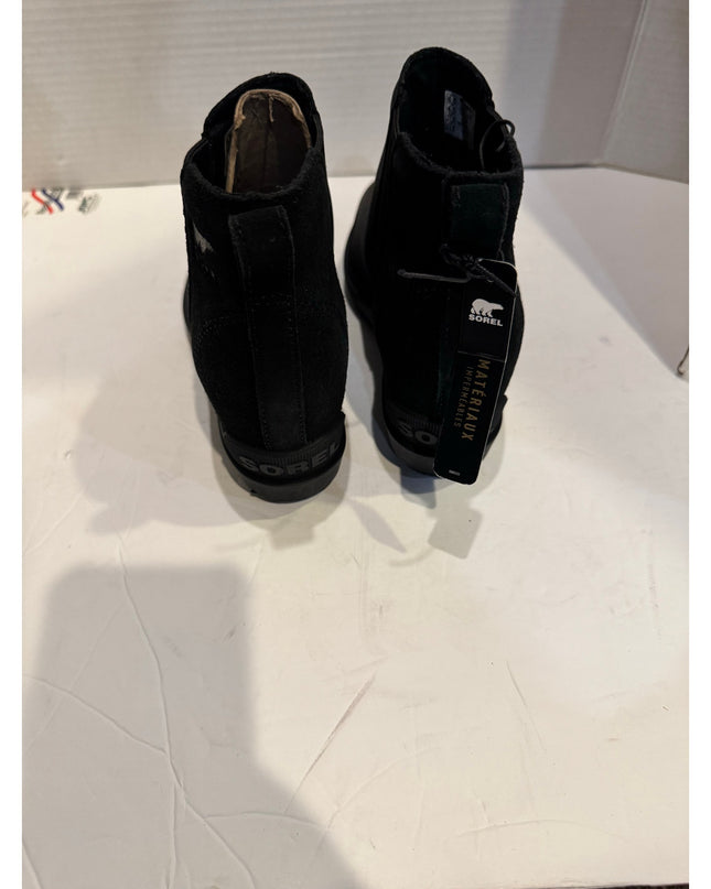 SOREL Evie Zip Women's Black Waterproof Leather Bootie 6.5 New