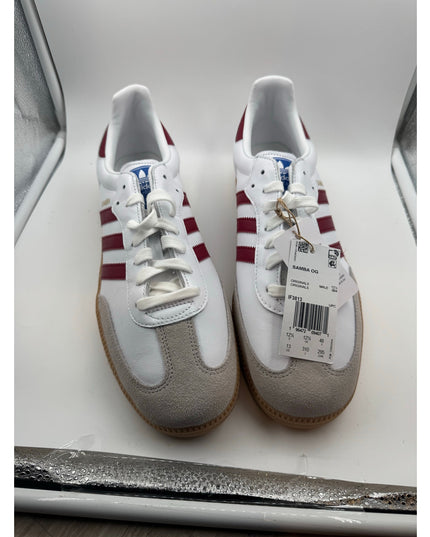 Adidas Samba OG Men's White Burgundy Leather Sneaker 13 NWOB