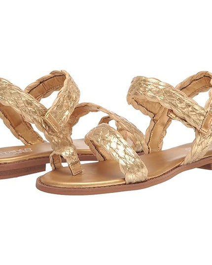 FRANCO SARTO women's Graze strapping gold Sandal size 7.5 M