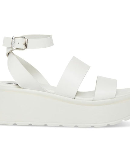 Steve Madden Women's Tenysi Leather Strappy Sandal Size 10 White New