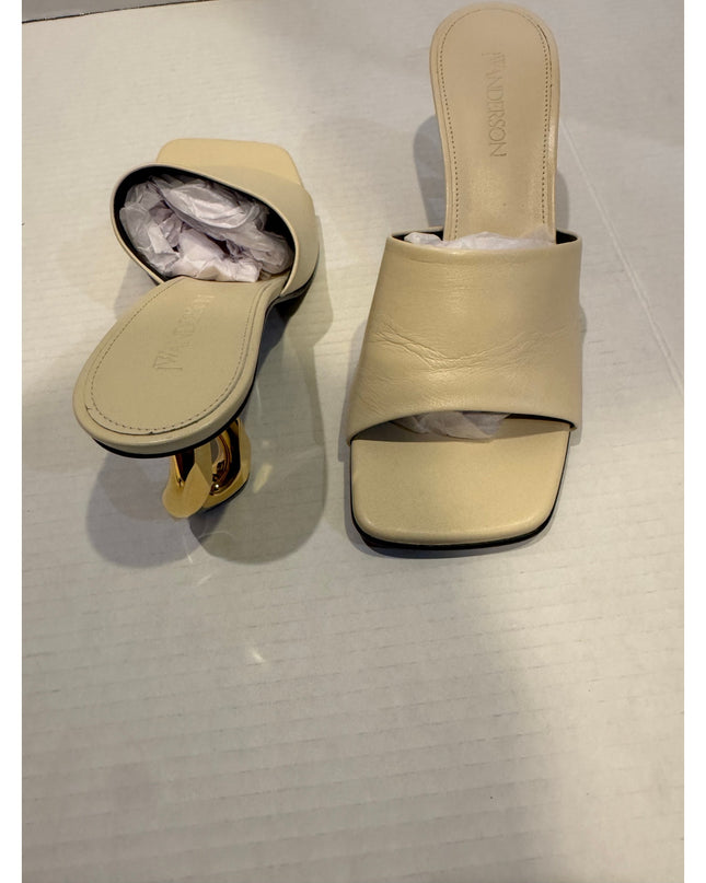 JW Anderson Chain Leather Mule Sandal White EU38 US8 NWOB