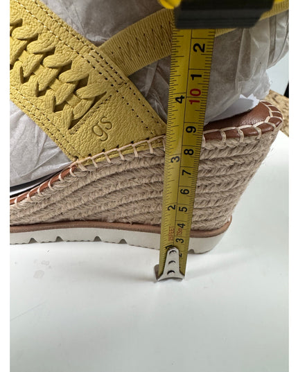 Gentle Souls womens Elyssa Two-band BraidWedge Sandal cardli sporty 7.5 lemon