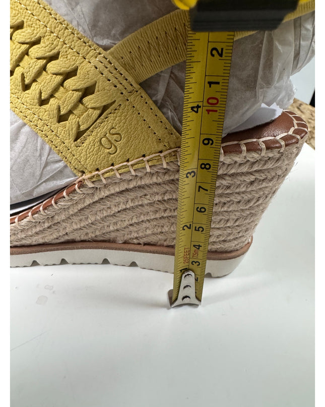 Gentle Souls womens Elyssa Two-band BraidWedge Sandal cardli sporty 7.5 lemon