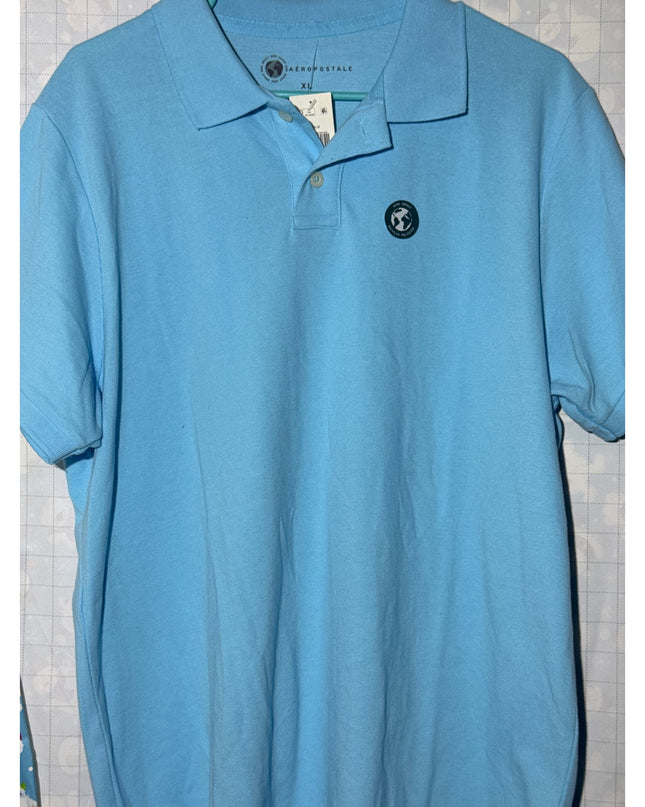 Aeropostale Men's Crisp Blue Polo Shirt Size XL New
