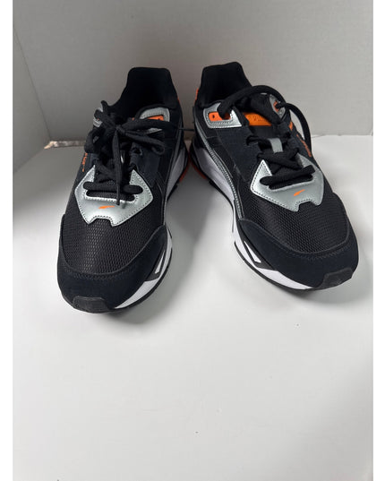 Puma Mirage Sport Hacked Lines Black Orange Metallic Mens 11.5 Running Shoe